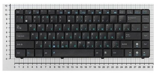 Клавиатура для ноутбука Asus K40 K40AB K40AC черная