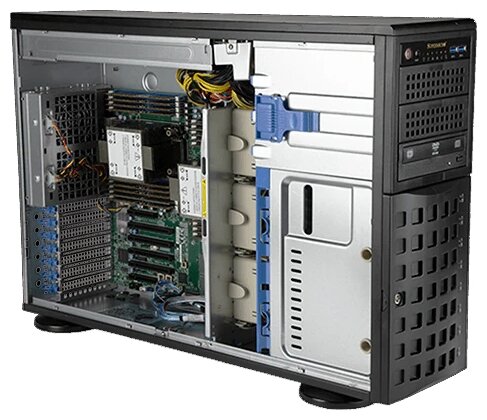 Сервер Supermicro SuperServer 740P-TR без процессора/без ОЗУ/без накопителей/количество отсеков 35" hot swap: 8/LAN 1 Гбит/c