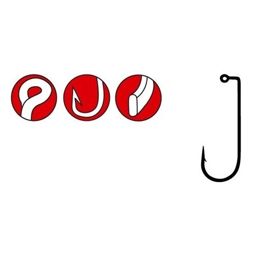 фото Крючок одноподдёвный gamakatsu "jig 90 heavy wire" №2/0 (25 штук)