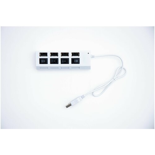 USB HUB USB-концентратор USB 20 на 4 порта USB ХАБ 4 порта с выключателями Юсб-хаб для ноутбука белый 31000₽
