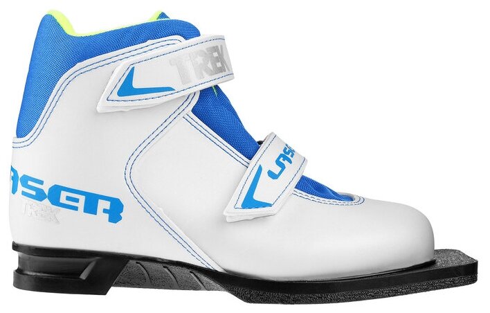 Ботинки лыжные 75мм TREK Laser2 белые/логотип синий размер RU33 EU34 CM21