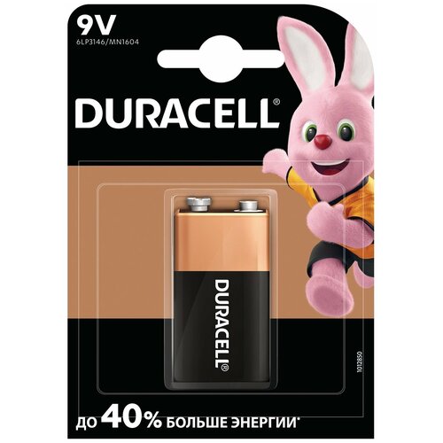 Батарейка Duracell 6LR61-MN1604 батарейка duracell 9в блистер 1шт