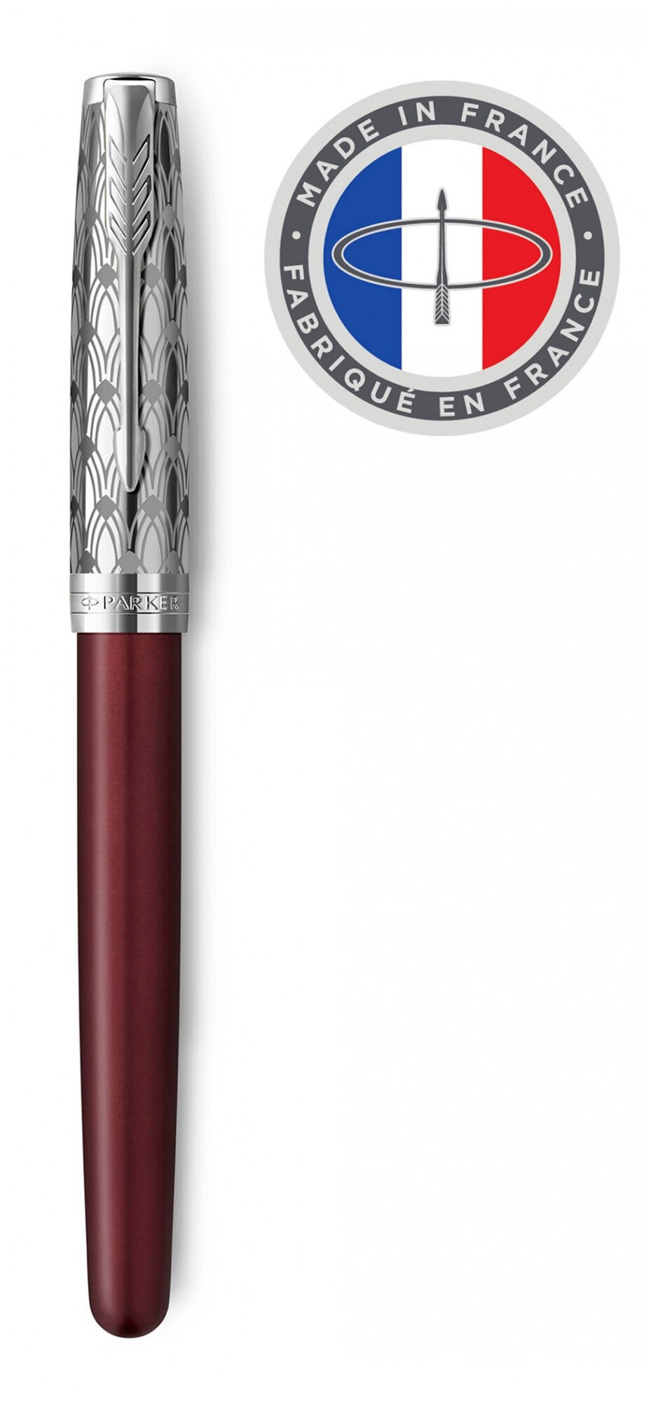 Ручка перьевая Parker Sonnet Premium F537 2119650 Metal Red CT F перо золото 18K подар. кор.