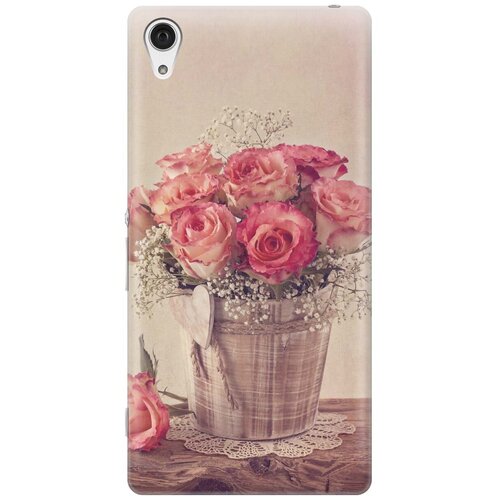 фото Re:pa накладка transparent для sony xperia z2 с принтом "винтажные розы"