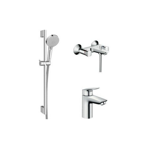 Комплект смесителей Hansgrohe Logis с душевым гарнитуром (71243000, 71101000, 26275000)