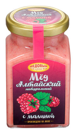 Мёд алтайский с малиной, 330 г Медовый край 7437686 .