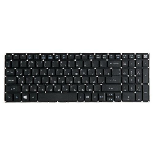 Клавиатура для ноутбука Acer Aspire E5-722, E5-772, V3-574G, E5-573T, E5-573, E5-573G, черная без рамки, гор. Enter блок питания для ноутбука acer 19v 3 42a 65w штекер 5 5х1 7 для aspire 5315 5560 5742 5750 aspire a515 51g e1 570g e1 572g e5 573 e5 573g