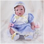 Kaydora Кукла Реборн (Reborn Dolls) - Девочка в голубом легком платье (56 см) - изображение