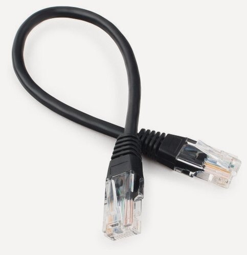 Изображение товара Патч-корд Cablexpert UTP кат.5e, 0.25м, литой, многожильный (чёрный)