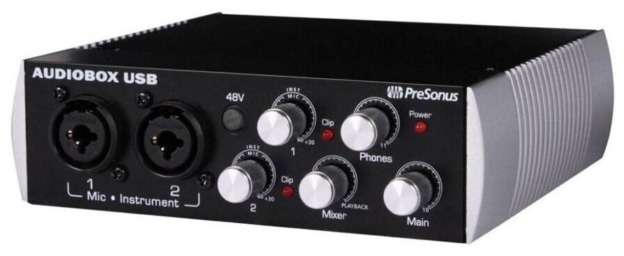 PreSonus AudioBox USB 96 Black аудио/MIDI интерфейс 2х2 для РС или МАС 24бит/96кГц, ПО Studio One Artist