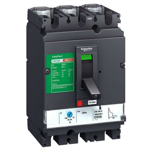 Выключатель авт. 3п EasyPact CVS 160F 36кА MA100 SchE LV516439 schneider electric easypact cvs 100 lv510302