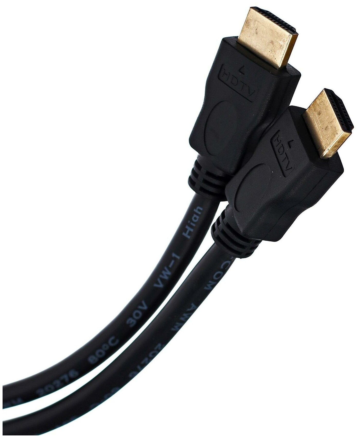 Кабель HDMI 5м VCOM Telecom CG150S-5M круглый черный