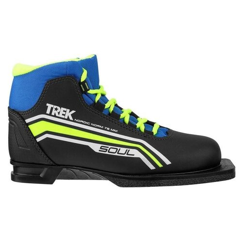 фото Trek ботинки лыжные trek soul ik nn75, цвет чёрный, лайм неон, размер 40