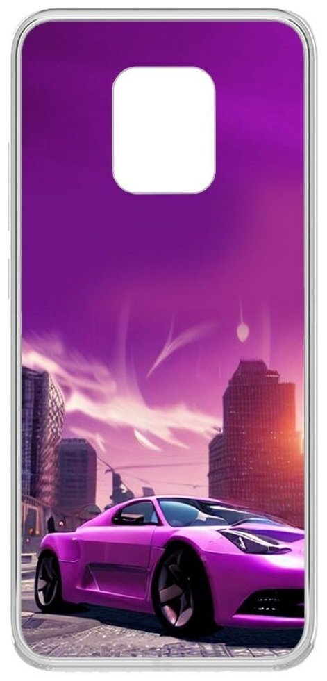 Чехол-накладка Krutoff Clear Case Розовое авто для Xiaomi Redmi 10X 5G