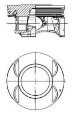 40199610 KOLBENSCHMIDT Поршень dm.80.50x1.2x1.2x2.0 +0.50 Цена за 1 шт.