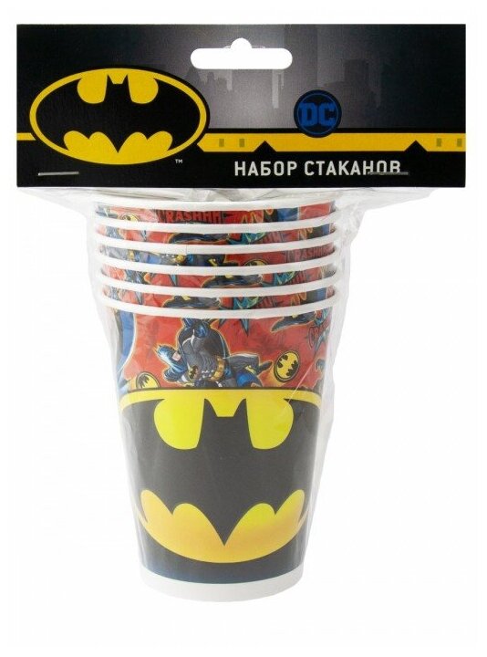 Набор бумажных стаканов Batman, 6шт, 250мл ND Play - фото №8