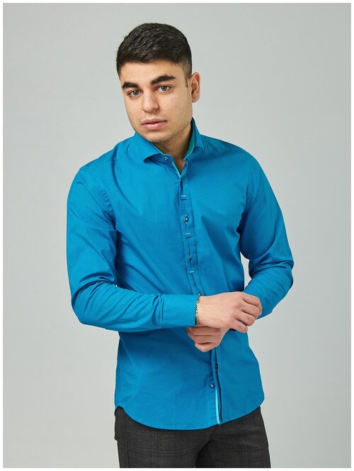 Рубашка Louis Fabel, размер (46)S, синий