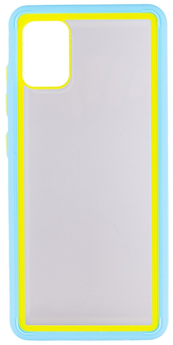 Чехол дизайнерский для Samsung Galaxy A51. Голубая рамка.