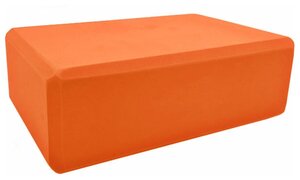 Фото Йога блок полумягкий (оранжевый) 223х150х76мм., из вспененного ЭВА (A25573)