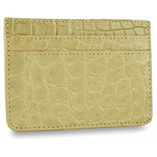 фото Стильный чехол для карт и визиток из натуральной кожи крокодила exotic leather