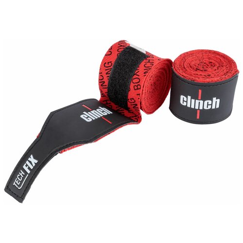 Бинты эластичные Clinch Boxing Crepe Bandage Tech Fix красные (длина 4.5 м) бинты эластичные clinch boxing crepe bandage tech fix 3 5 метра желтый