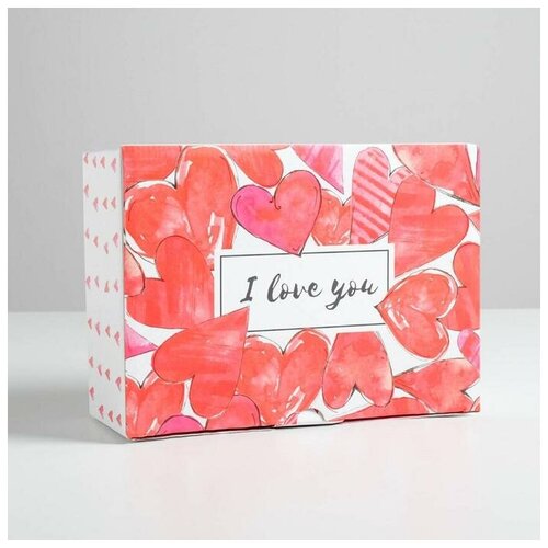 фото Коробка‒пенал «с любовью», 26 × 19 × 10 см дарите счастье
