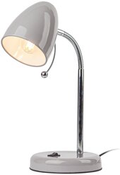 Лампа настольная E27 офисная для школьника ЭРА N-116-Е27-40W-GY, хай-тек, лофт, ретро, серый