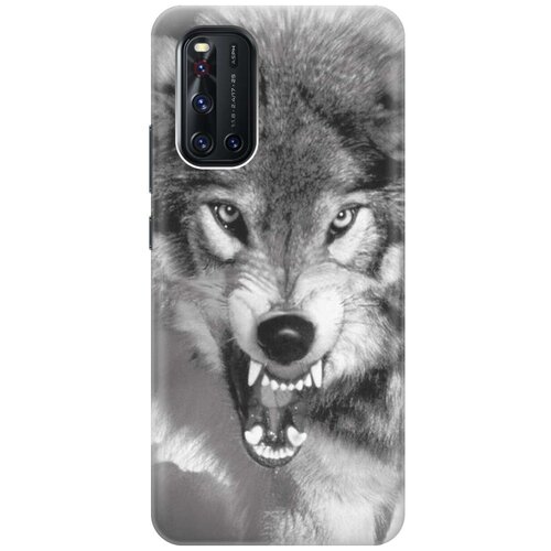 фото Cиликоновый чехол на vivo v19 / виво в19 с принтом "волчий оскал" gosso