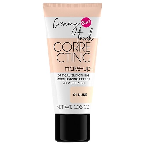 Крем тональный для лица `BELL` CREAMY TOUCH CORRECTING MAKE-UP тон 03 с эффектом увлажнения и разглаживания