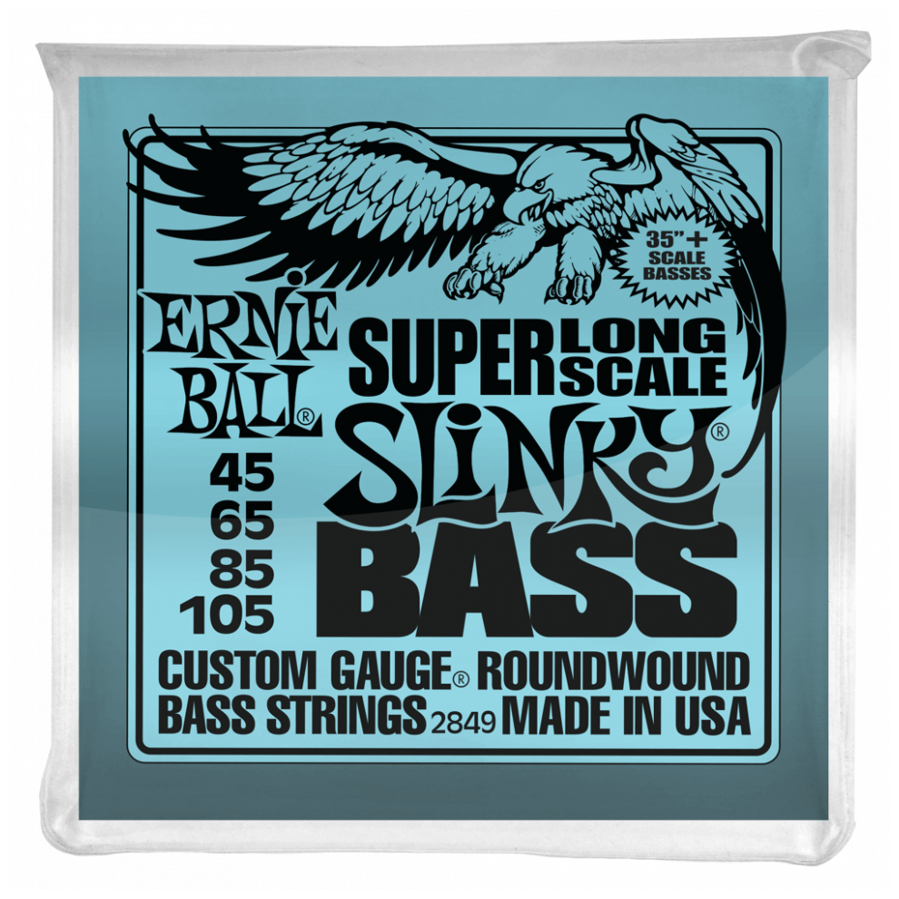 Струны для бас-гитары Ernie Ball 2849 Super Long Scale Slinky Nickel Wound Bass 45-105