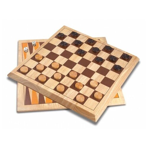 Игровой набор 2 в 1 шашки + нарды Craftsman 