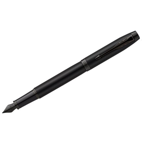 Ручки перьевые подарочные Ручка перьевая Parker IM Achromatic Black синяя, 0,8мм, подар. уп.