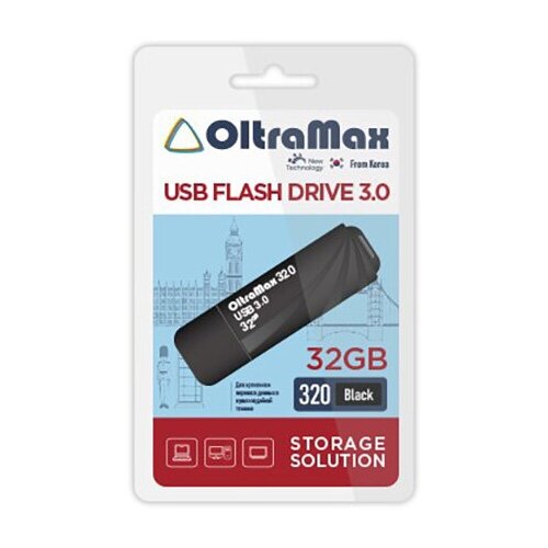 USB Flash Drive 32GB - OltraMax 320 3.0 OM-32GB-320-Black