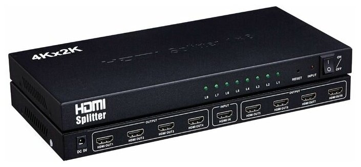 Сплиттер HDMI 1х8 Ultra HD (4Кх2К, 3D) /VСonn/