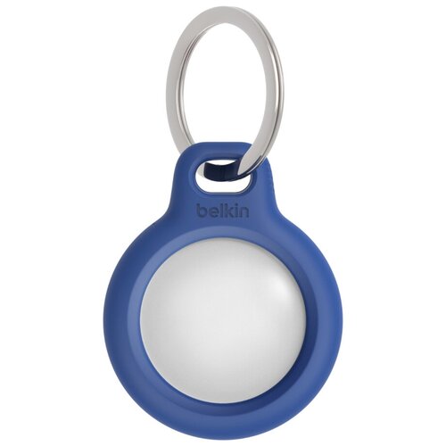 Пластиковый брелок с заводным кольцом Belkin для AirTag (комплект - 1 шт.) (Синий / Blue)