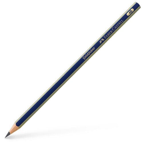 Faber-Castell Набор карандашей чернографитных Goldfaber 1221 4B, 12 шт (112504) синий/золото 24 шт.