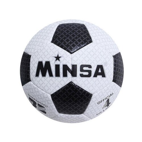 фото Мяч футбольный minsa, размер 4, 32 панели, pu, машинная сшивка, 400 г minsa 1220046 .