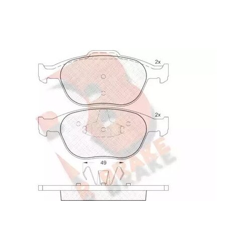 Дисковые Тормозные Колодки R Brake R BRAKE арт. RB1537