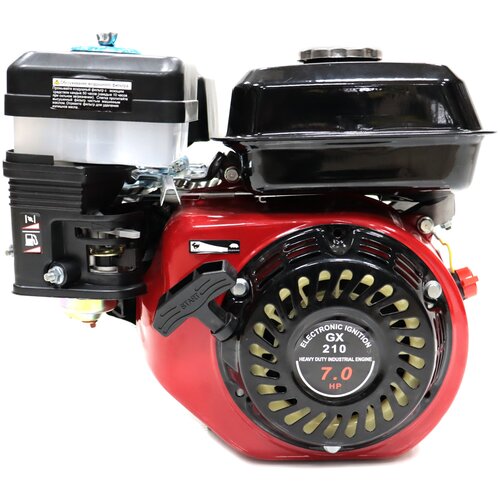 Двигатель бензиновый Krotof GX 210 (7,0 л.с., 212 куб.см., вал 19 мм) / для мотоблока, культиватора, генератора, мотопомпы /кротоф