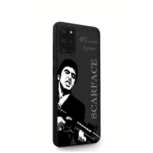 Черный силиконовый чехол MustHaveCase для Samsung Galaxy S20+ Scarface Tony Montana/ Лицо со шрамом для Самсунг Галакси С20+ Противоударный