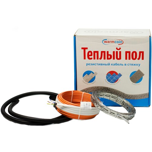Теплый пол кабель WarmCoin POWER 1600 Вт 79 м с терморегулятором 16168₽