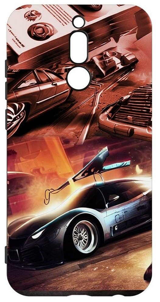 Чехол-накладка Krutoff Soft Case Автодинамика для Xiaomi Redmi 8 черный