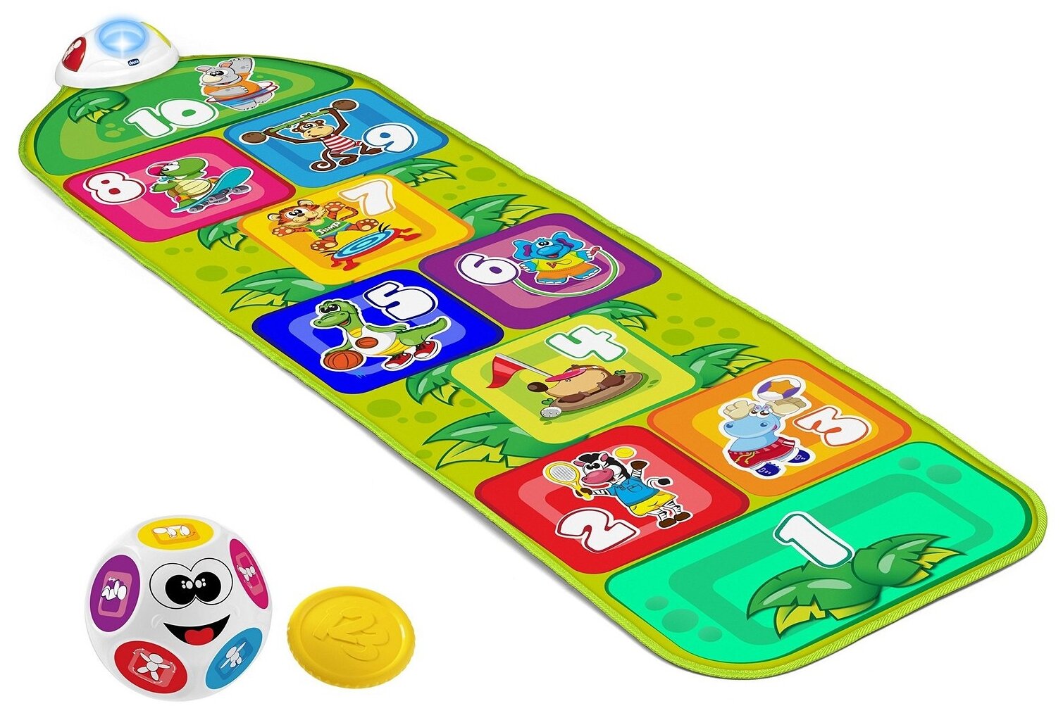 Игрушка детский музыкальный интерактивный игровой коврик для подвижных игр Chicco / Чикко "Классики"