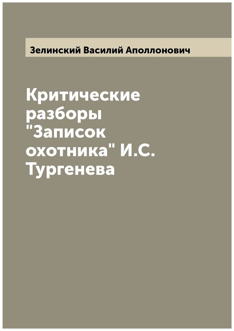 Книга Критические разборы "Записок охотника" И.С. Тургенева - фото №1