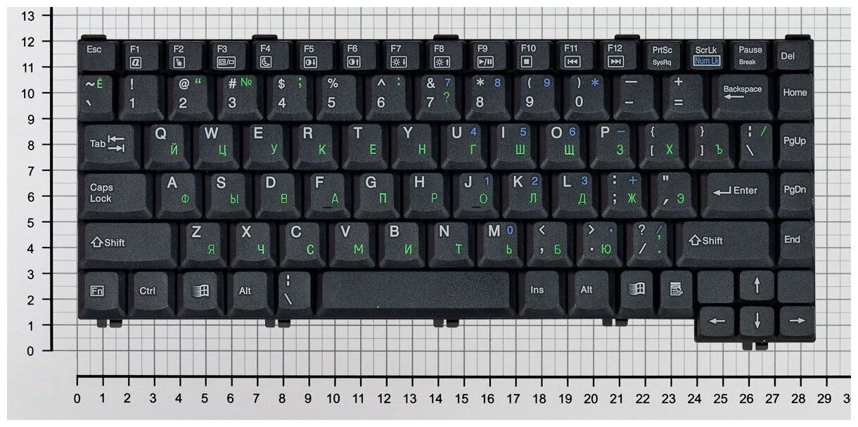 Клавиатура для ноутбука HP Compaq Presario 1230 черная