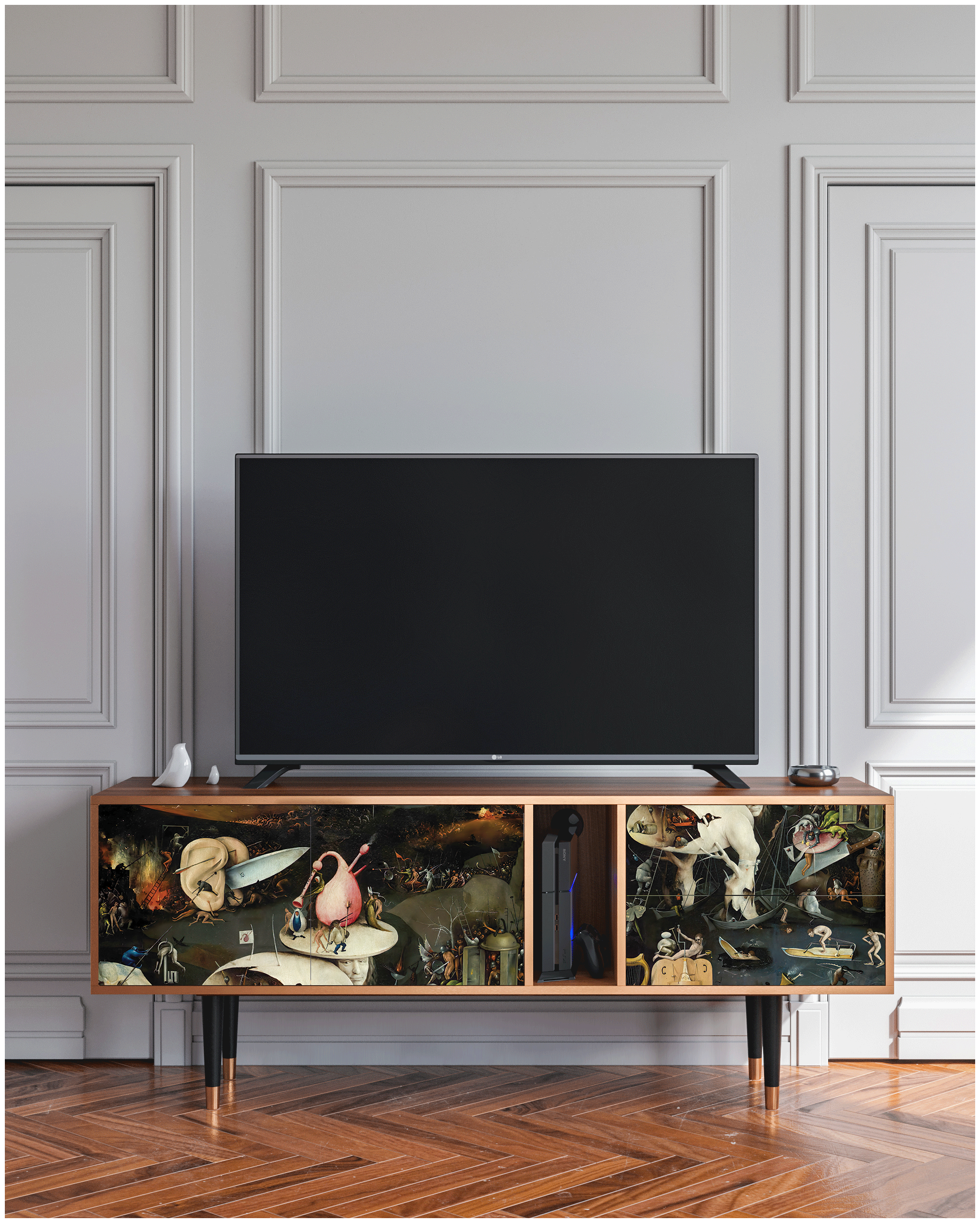 ТВ-Тумба - STORYZ - T1 The Garden of Earthly Delights by Hieronymus Bosch, 170 x 69 x 48 см, Орех