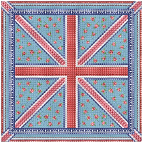 фото Алмазная вышивка яркие грани "стол флаг", размер 53,75х53,75см (215х215 кристаллов), 8 цветов