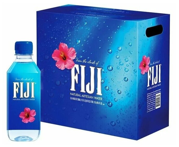 Вода Fiji / Фиджи 0,33 литра, без газа, пэт, 36 шт. в уп. - фотография № 6