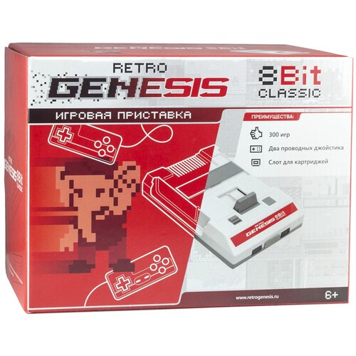 Игровая приставка Retro Genesis 8 Bit + 300 игр игровая приставка retro genesis junior wireless 300игр 8 bit 2 беспроводных джойстика