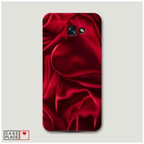 фото Чехол пластиковый samsung galaxy a7 2017 текстура красный шелк case place
